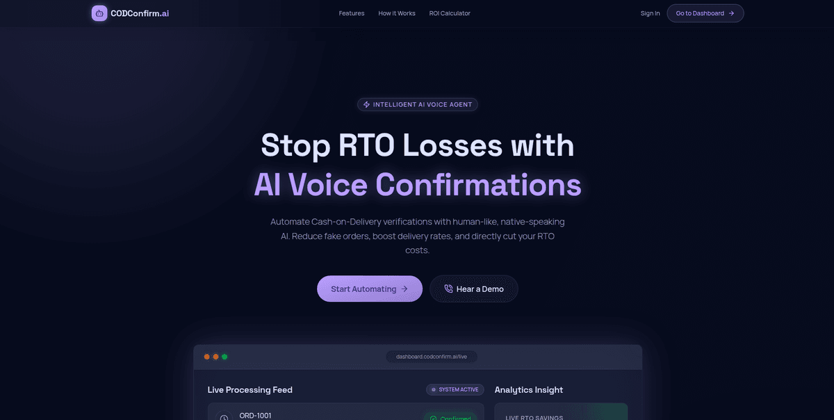CODConfirm AI preview